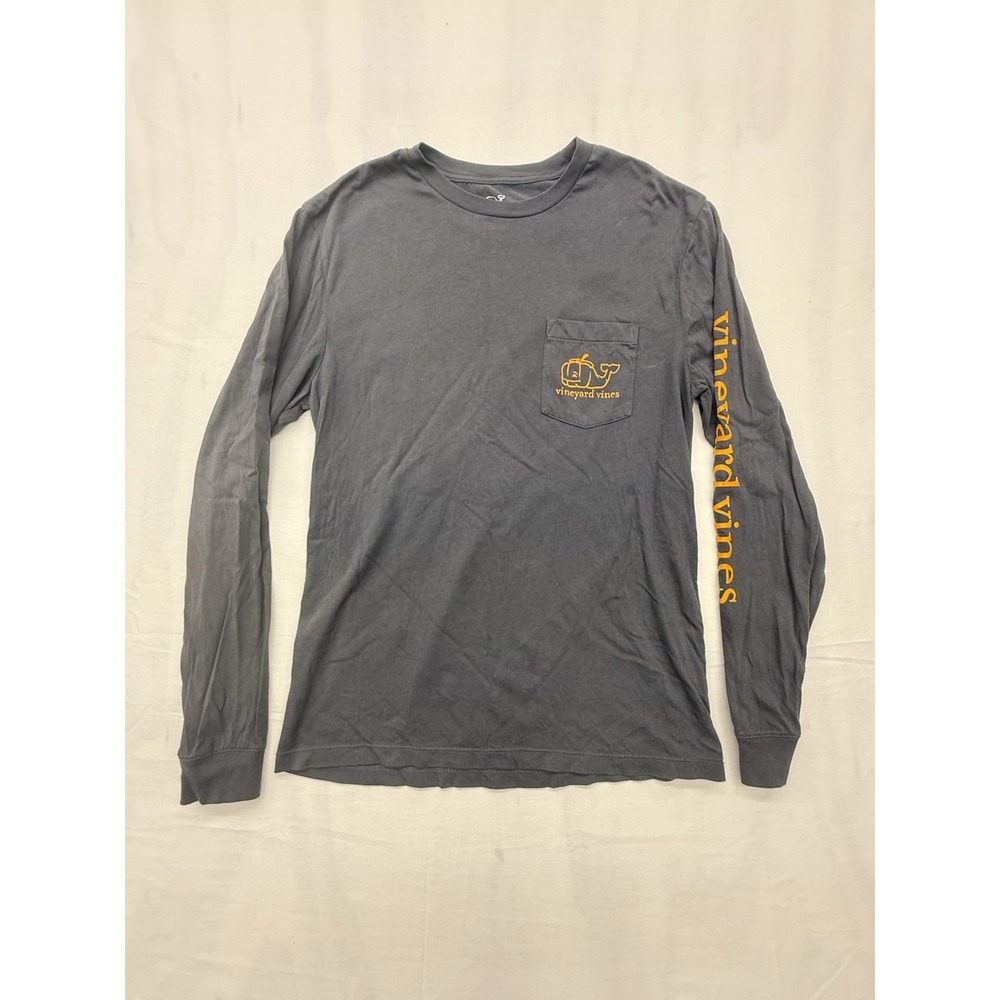 Vineyard Vines Long Sleeve T-Shirt Fall Size Small Dark Gray